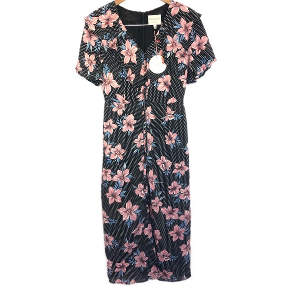 Hayden Dresses & Skirts - Hayden sz s floral retro pinup dress ruffle midi